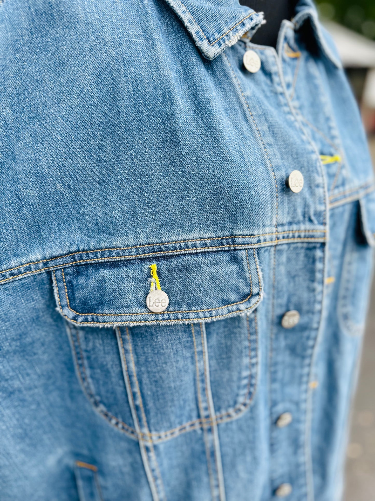 Vintage Vibes XXL Denim Jacket – “Take the Time to Smile!”