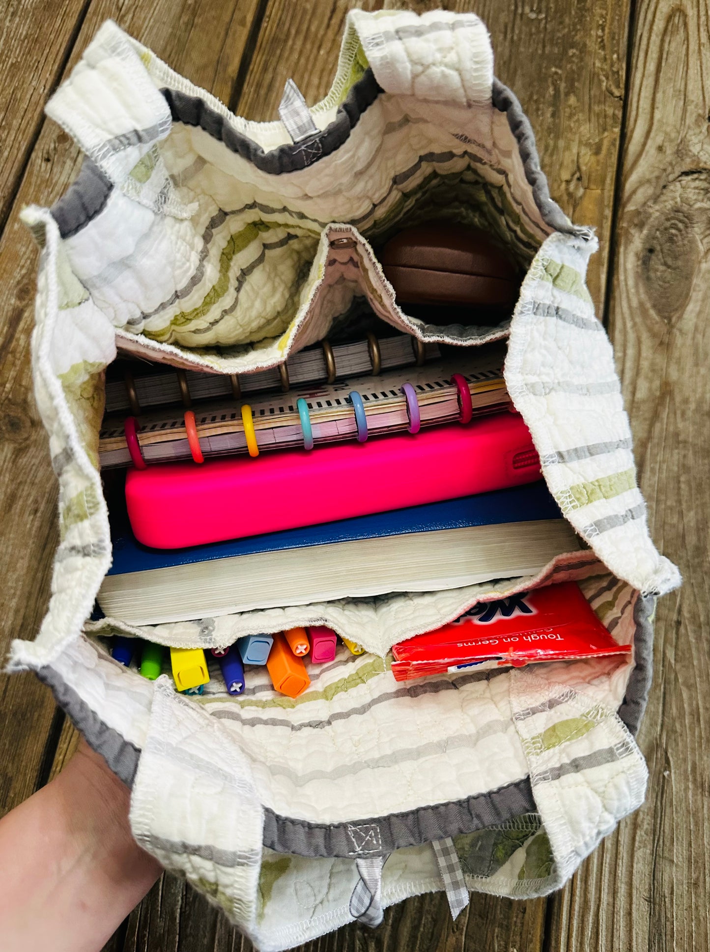 Reversible Sunday Tote | Upcycled Quilt Bag
