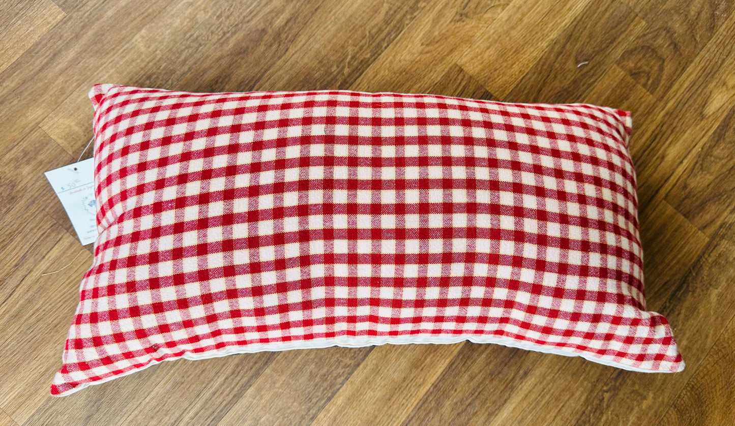 Vintage Hand-Cross-Stitched Folk Art Pillow | 12” x 20”