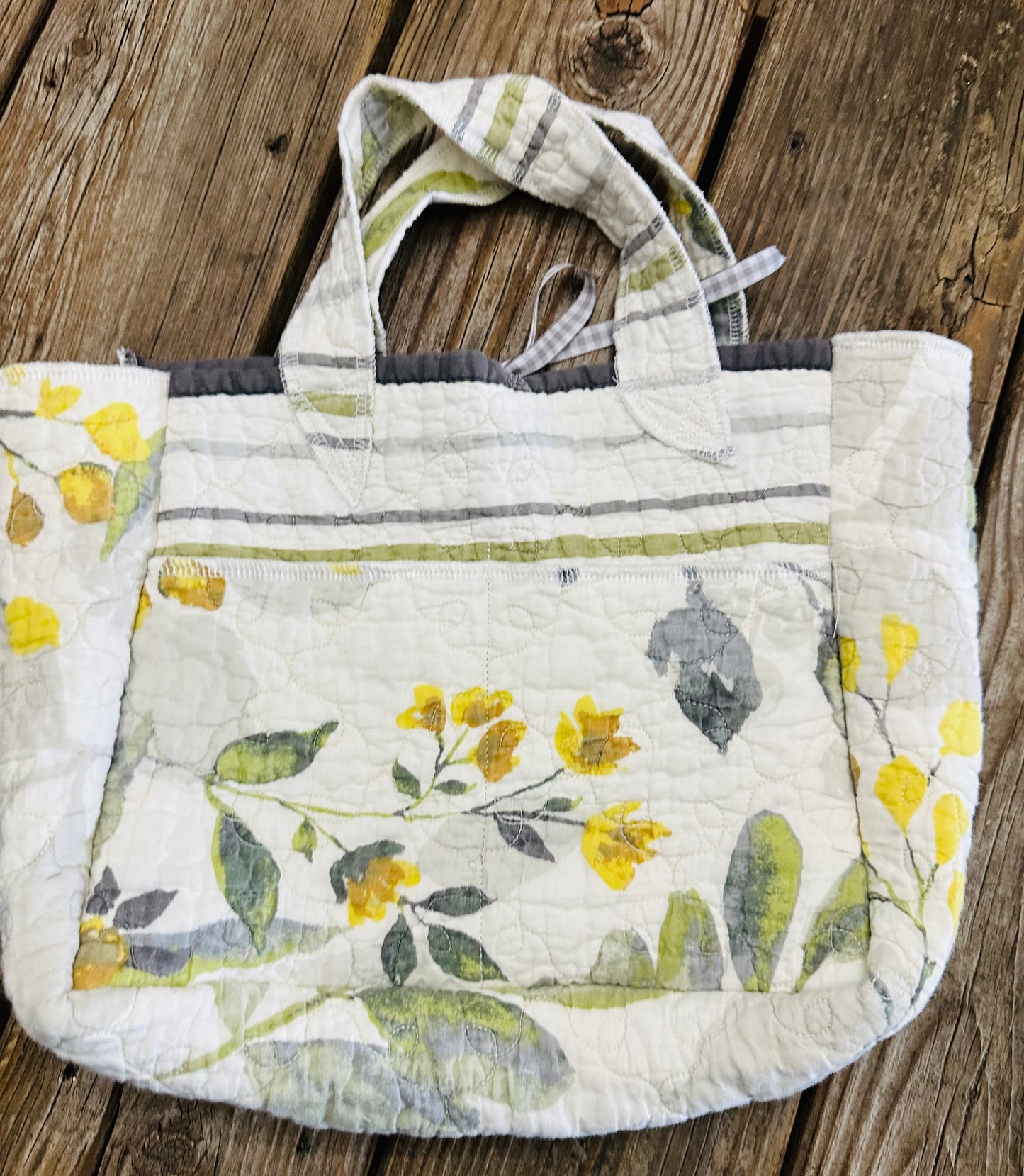 Reversible Sunday Tote | Upcycled Quilt Bag