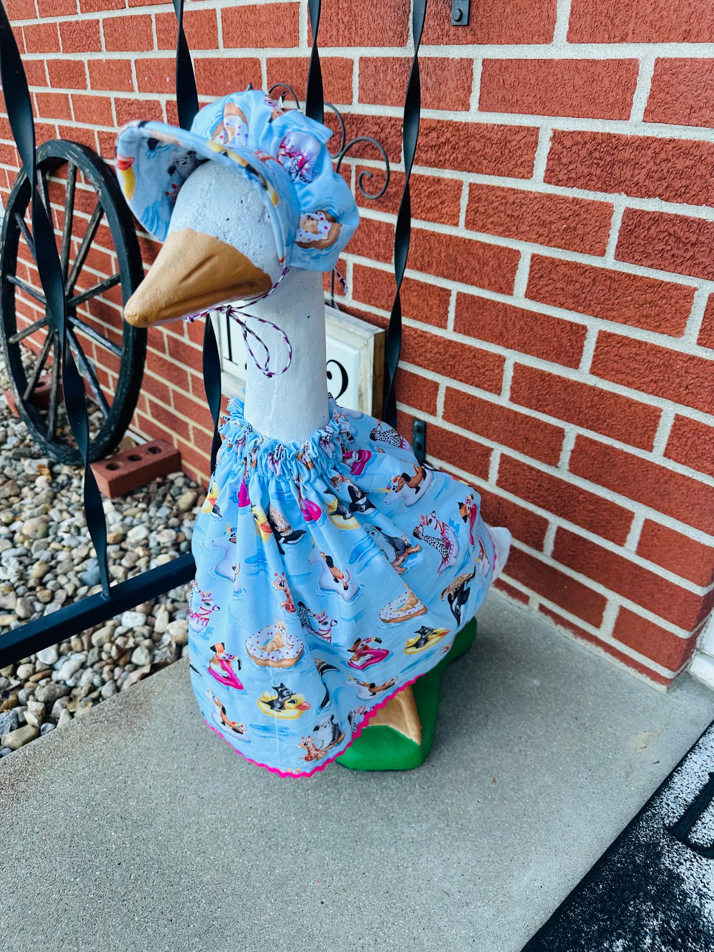 Porch Goose Outfit - Dog Pool Day - Lime Green