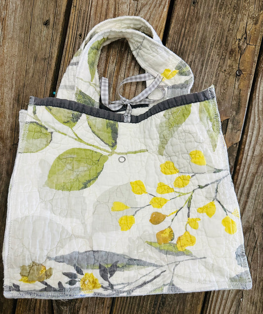 Reversible Sunday Tote | Upcycled Quilt Bag