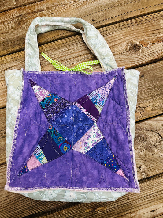 Reversible Sunday Tote | Vintage Quilt Bag