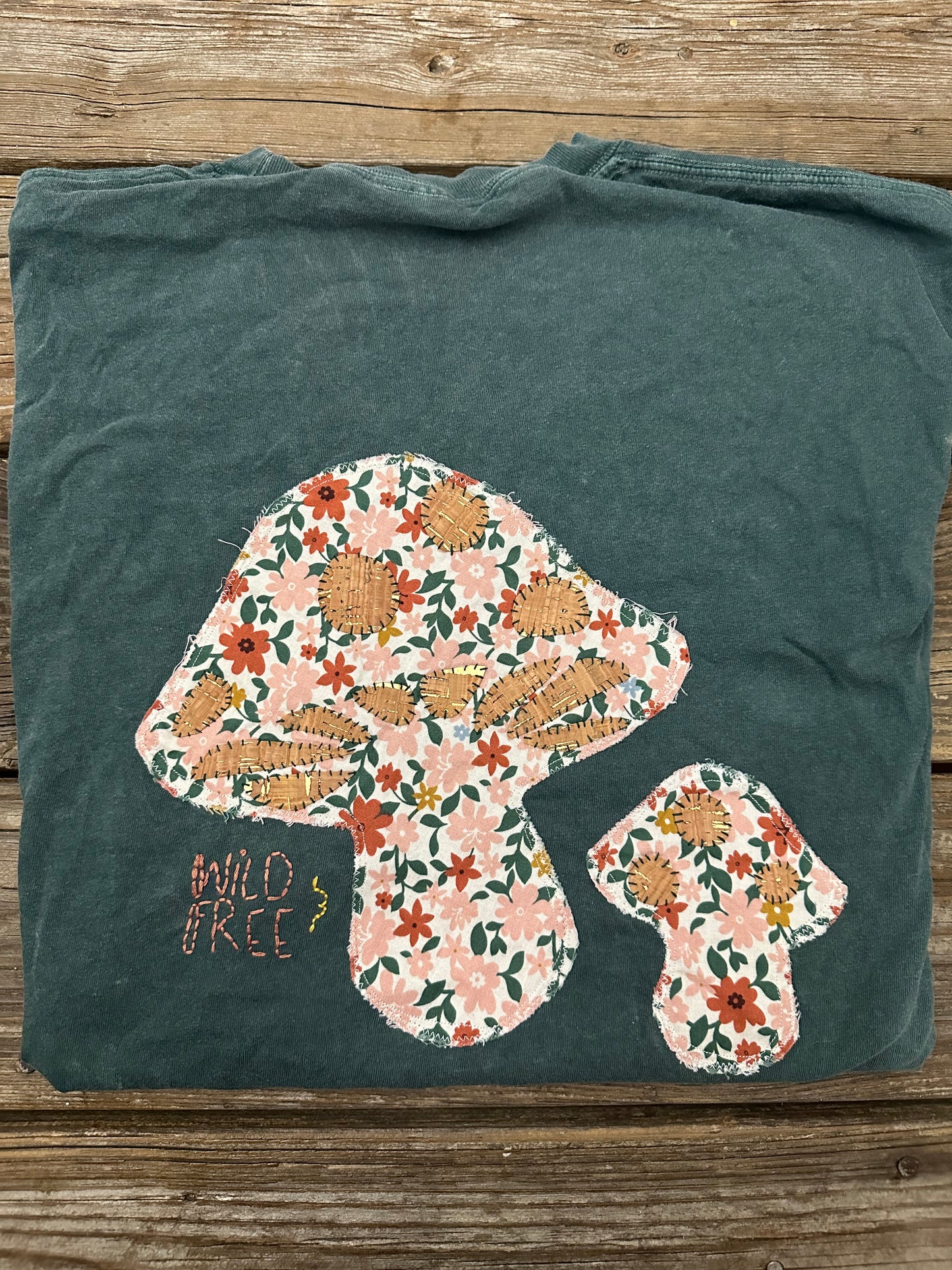 Mushroom Tee in Vintage Floral Stay Feral- Made To Order